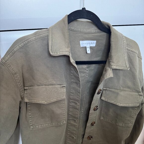 LOFT Olive Green Utility Jacket - Small - Picture 2 of 4